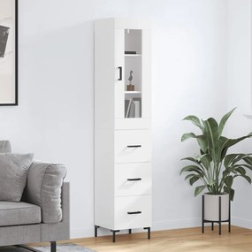 3199233 vidaXL Dulap înalt, alb, 34,5x34x180 cm, lemn prelucrat