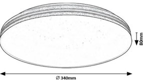 Plafonieră LED Rabalux 71177 OSCAR LED/18W/230V 3000K d. 34 cm