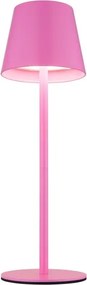 Globo 58488P-LED Lampă de masă VANNIE, reglabilă, cu control tactil, reîncărcabilă, pentru exterior, 3W/5V IP54 1800mAh roz