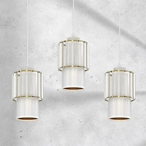 Lustră pe cablu BLANCO 3xE27/60W/230V albă