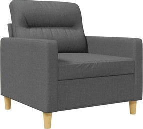 vidaXL Fotoliu canapea, gri închis, 60 cm, material textil