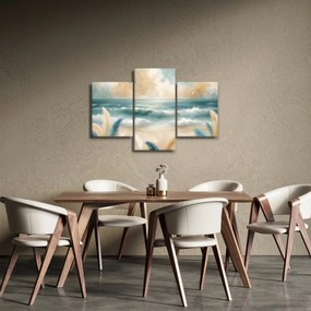 Tablou – Plajă pictată în culori delicate (90x60 cm)
