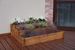 Ghiveci pentru flori exclusiv din lemn ,cascadă