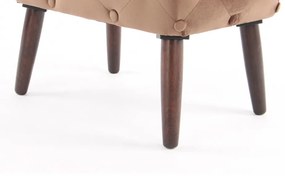 Taburet tapitat Piano maro deschis