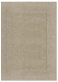 Covor bej țesut manual din lână 300x400 cm Textured Wool Border – Flair Rugs