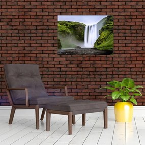 Tablou pe sticlă cu cascade (70x50 cm)