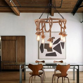 Suspensie plafonieră în stil rustic 60 cm