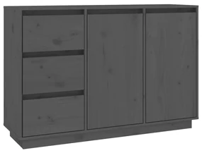 813806 vidaXL Servantă, gri, 111x34x75 cm, lemn masiv de pin