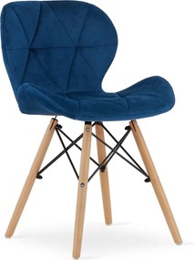 Scaun albastru LAGO VELVET