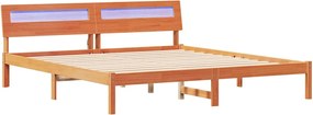 vidaXL Cadru de pat Maroniu cerat 180 x 200 cm Lemn de pin masiv