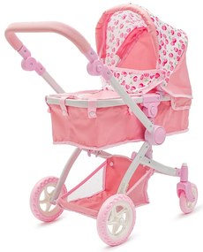 Cărucior pentru păpuși Baby Mix 2in1 Sophie roz,63,5 x 37 x 63,5 cm