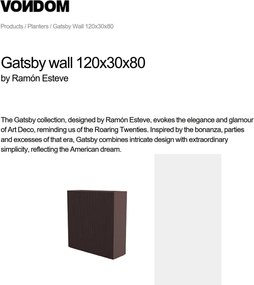 Jardiniera plante design decorativ modern exterior / interior GATSBY WALL 120x30x80cm