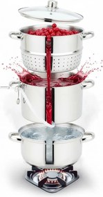 Extractor de suc Klausberg KB 9032, 28 cm, 8 litri, 4 piese, pentru plite cu inducție, din oțel inoxidabil