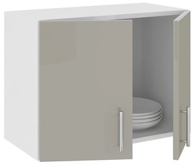 Corp Superior Hota Karo, Gri Lucios/Alb, MDF, 60 x 30 x 45 cm