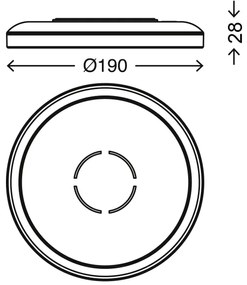 Plafonieră LED FREE LED/12W/230V d. 19 cm Briloner 3175-015