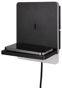 Aplică de perete negru-mat LED cu intensitate reglabilă Fairfield – Trio