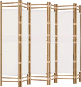 vidaXL Separator de cameră pliabil cu 6 panouri 240 cm bambus și pânză