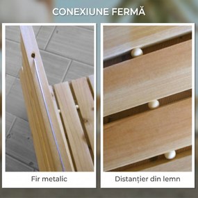 Outsunny Covor de Grădină din Lemn 120 x 38 cm | Cărare Arrotolabilă pentru Spații Exterioare | Covor Decorativ și Rezistent pentru Grădină, Plajă, Nunți sau Petreceri | Aosom Romania
