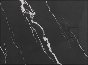 Cadita dus dreptunghiulara negru imitatie marmura Carrara Rea Magnum 90x120 cm