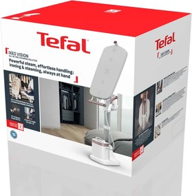 Fier de călcat cu aburi Tefal Ixeo Vision QT1811E0, 2170W, 3 nivele de putere, 1.2 l, 200 g/min, LED backlight, Reîmprospătare și dezinfectare, Auto shut-off, Alb