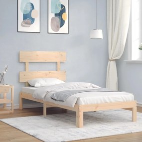 3193521 vidaXL Cadru de pat cu tăblie, 100x200 cm, lemn masiv