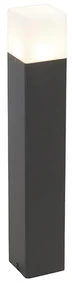 Lampă de exterior pe picior neagră cu abajur opal alb 50 cm - Denmark