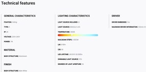 Spot LED incastrabil TULIPA White recessed downlight 7W 36° 3000K CRI90 casambi