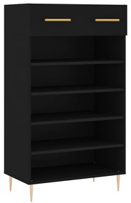 829597 vidaXL Pantofar, negru, 60x35x105 cm, lemn compozit