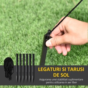 HOMCOM Om de zapada gonflabil de 243 cm cu 3 lumini LED interne si banner, impermeabil IP44 | AOSOM RO