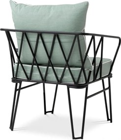 Scaun design LUX pentru exterior, Tesatura, Metal, Clifton blaise light blue