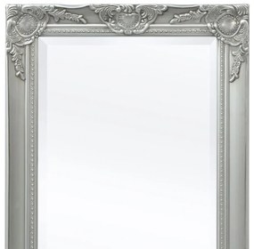 Oglinda verticala in stil baroc 120 x 60 cm argintiu 1, Argintiu, 120 x 60 cm