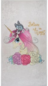 Covor pentru copii fildeș lavabil 120x180 cm Cute Unicorn – Vitaus