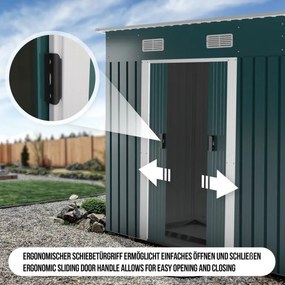 Jago Garden Casuta de unelte de grădină, verde, 182 x 186 x
