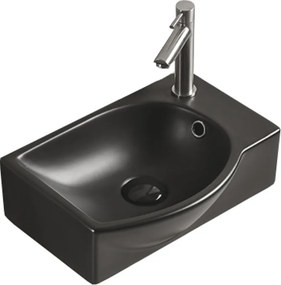 Mexen Mista chiuveta deasupra blatului stânga 40 x 28 cm, negru mat - 22174085L