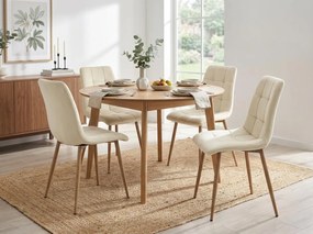 Scaun de masa SPLIT VELVET, bej deschis