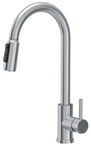Baterie bucatarie cu dus extractibil Quadron Pop Cindy finisaj inox periat