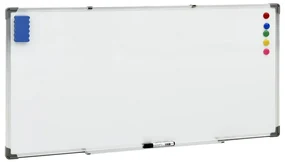 vidaXL Tablă magnetică albă, 110x60 cm, oțel