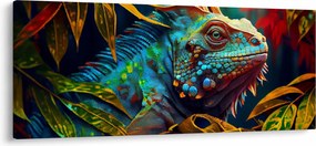 Tablou - Iguana colorată (120x50 cm)