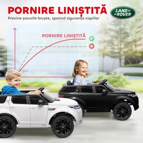 AIYAPLAY Mașină Electrică pentru Copii 3-6 Ani cu Telecomandă, Centură, Muzică, Claxon și Faruri, 106x65.5x51 cm, Negru | Aosom Romania