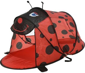 Cort pliabil rapid pentru copii cu protecție UV50+ , decor ladybird, 182 x 100 x h.86 cm