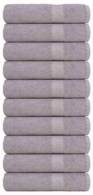 vidaXL Prosoape de baie 10 buc Gri 100x150 cm 360 g/m² 100% bumbac