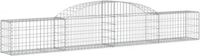 vidaXL Coș gabion arcuit 300x30x40/60 cm, fier galvanizat
