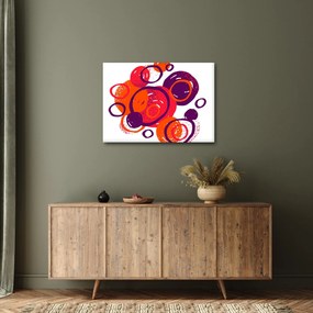 Tablou - Motiv cercuri în culori calde (70x50 cm)
