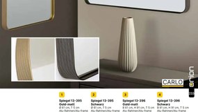 Oglinda decorativa design modern CARLO negru D-61cm