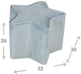 Puf pentru copii albastru deschis cu tapițerie din catifea Lil Sofa – Roba