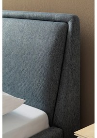 Pat matrimonial verde/albastru tapițat fără somieră 160x200 cm Frieda – Meise Möbel