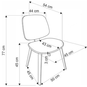 Scaun de bucătărie Wrenley, gri / nuc