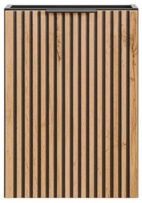 MASCA LAVOAR SUSPENDATA Xiy, 40 60 80 100 CM, MDF + PAL, STEJAR CU INSERTII NEGRE
