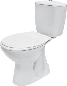 ROMSTAL Set vas wc, romstal, mira, cu rezervor ceramic si capac, stativ, 35.5x66x78.5 cm, evacuare pardoseala