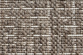 Covor sisal Floorlux 20401 Cadru taupe si şampanie